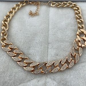 Gold rhinestone necklace
